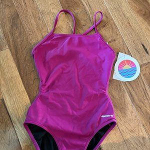 SPORTI brand Athletic Swim Suit. Peeks boo back.